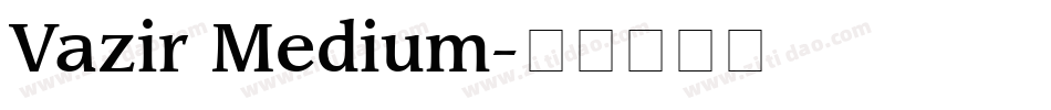 Vazir Medium字体转换